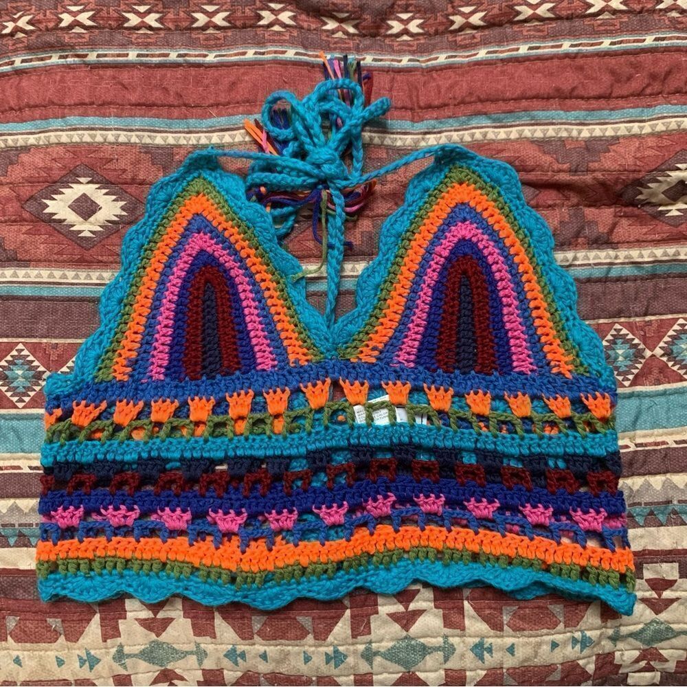 WoWo Crotchet Halter Top Size Small